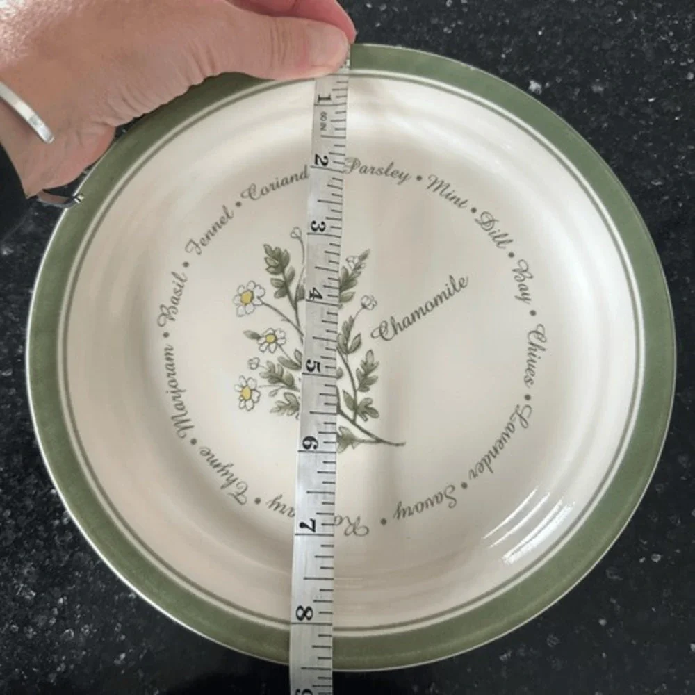 Corelle Thymeless Herbs Collection  Set of 2 Chamomile Salad Plates 8 1/2
